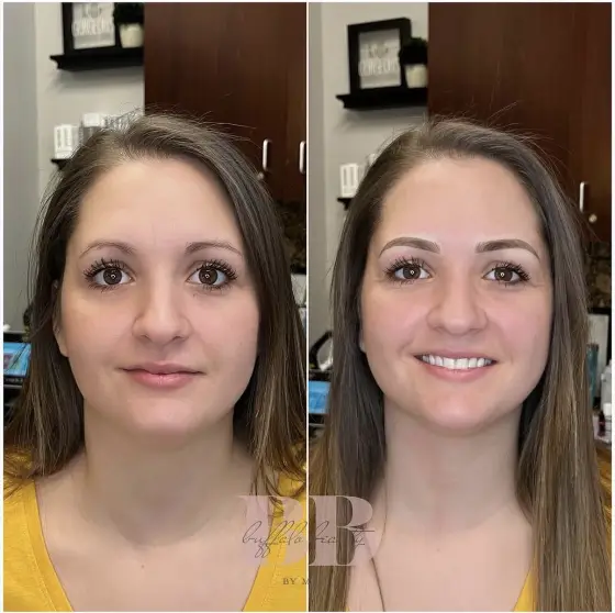 Powder brows before and after, photo 1