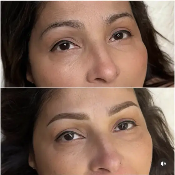 Powder brows before and after, photo 2