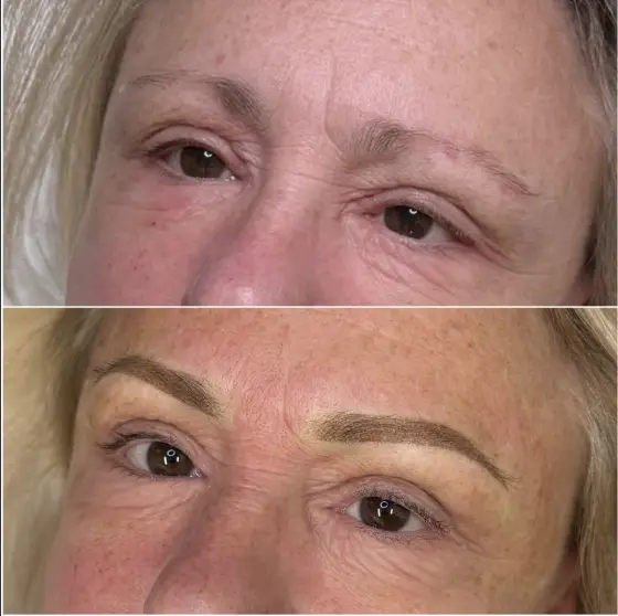 Powder brows before and after, photo 14
