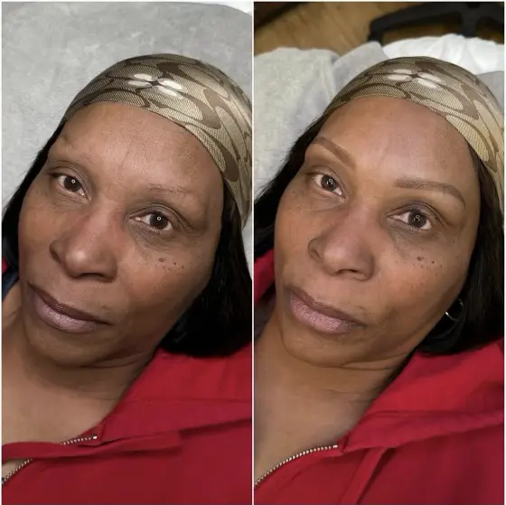 Powder brows before and after, photo 6