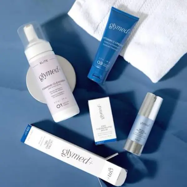 GlyMed Plus cleanser, serums and treatment products