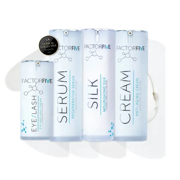 Factor Five eye and lash serum, serum, silk and cream